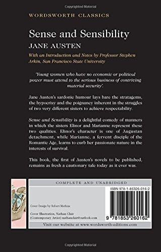 Austen, Jane & Arkin, Professor Emeritus Stephen (San F & Carabine, Dr Keith (University Of Kent A WORDSWORTH CLASSICS Jane Austen: Sense and Sensibility (Wordsworth Classics) [1992] paperback