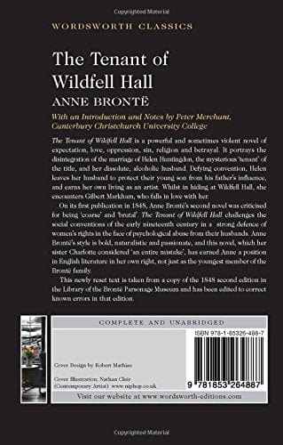 Bronte, Anne & Merchant, Peter (Christchurch University & Carabine, Dr Keith (University Of Kent A WORDSWORTH CLASSICS Anne Brontë: The Tenant of Wildfell Hall (Wordsworth Classics) [1996] paperback