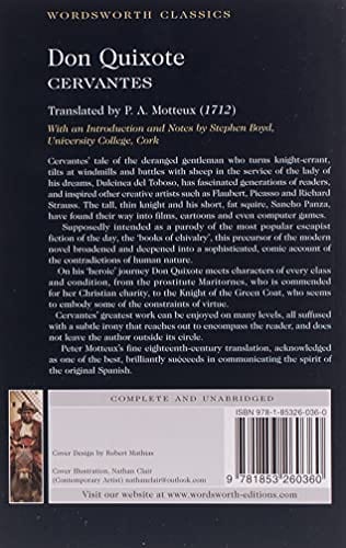 Cervantes & Motteaux, P.A. & Boyd, Stephen (University College, Cork) & Carabine, Dr Keith (University Of Kent A WORDSWORTH CLASSICS Miguel De Cervantes Saavedra: Don Quixote (Wordsworth Classics) [1992] paperback