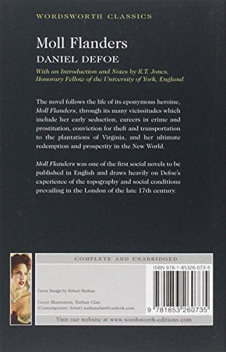 Defoe, Daniel & Jones, R.T. (University Of York) & Carabine, Dr Keith (University Of Kent A WORDSWORTH CLASSICS Daniel Defoe: Moll Flanders (Wordsworth Classics) [1993] paperback