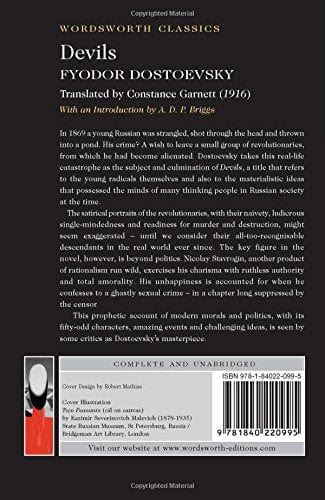 Dostoevsky, Fyodor & Briggs, A.D.P. & Garnett, Constance & Carabine, Dr Keith (University Of Kent A WORDSWORTH CLASSICS Fyodor Dostoevsky: Devils (Wordsworth Classics) [2010] paperback