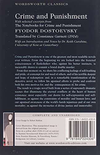 Dostoyevsky, Fyodor & Garnett, Constance & Carabine, Dr Keith (University Of Kent A WORDSWORTH CLASSICS Fyodor Dostoyevsky: WC CRIME & PUNISHMENT [2023] paperback