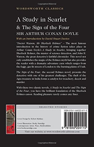 Doyle, Arthur Conan & Davies, David Stuart & Carabine, Dr Keith (University Of Kent A WORDSWORTH CLASSICS Sir Arthur Conan Doyle: A Study in Scarlet & The Sign of the Four (Wordsworth Classics) [2001] paperback