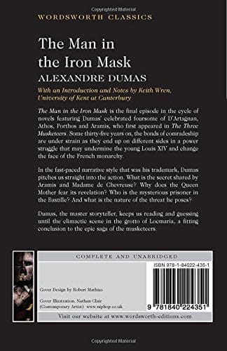 Dumas, Alexandre & Wren, Keith (University Of Kent At Cante & Carabine, Dr Keith (University Of Kent A WORDSWORTH CLASSICS Alexandre Dumas: The Man in the Iron Mask (Wordsworth Classics) [2001] paperback