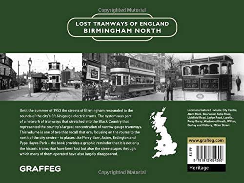 Garffeg TRANSPORT New Peter Waller: Lost Tramways of England: Birmingham North: 8 [2019] hardback
