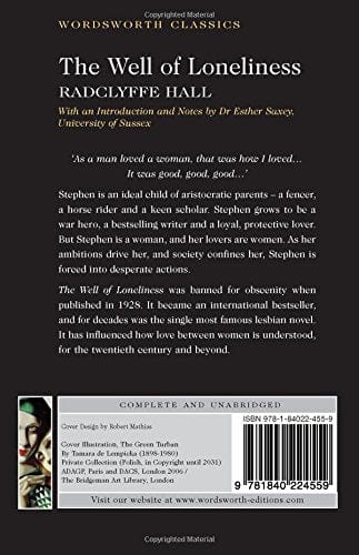 Hall, Radclyffe & Saxey, Dr Esther (University Of Sussex) & Carabine, Dr Keith WORDSWORTH CLASSICS Radclyffe Hall: The Well of Loneliness: 0 (Wordsworth Classics) [2014] paperback