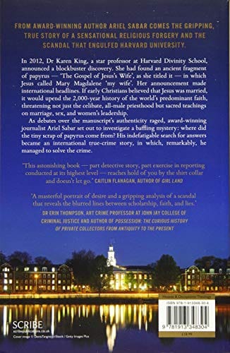 Sabar, Ariel TRUE CRIME New Ariel Sabar: Veritas: a Harvard professor, a con man, and the Gospel of Jesus’s Wife [2020] paperback