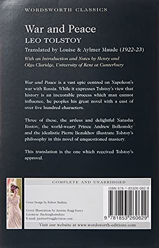 Tolstoy, Leo & Claridge, Henry (University Of Kent At C & Claridge, Olga (University Of Kent At Ca & Maude, Louise & Maude, Aylmer WORDSWORTH CLASSICS Leo Tolstoy: War and Peace (Wordsworth Classics) [2001] paperback