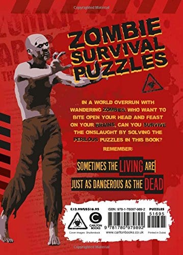 Ward, Jason BARGAIN PUZZLES & GAMES Jason Ward: Zombie Survival Puzzles [2017] hardback