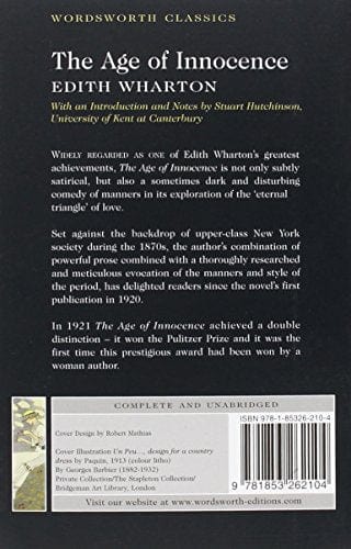 Wharton, Edith & Hutchinson, Stuart (University Of Kent A & Carabine, Dr Keith (University Of Kent A WORDSWORTH CLASSICS Edith Wharton: The Age of Innocence [1994] paperback