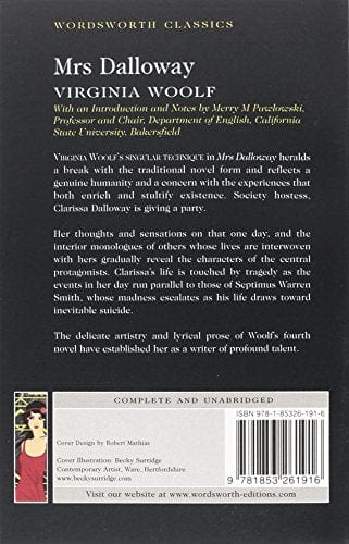 Woolf, Virginia & Pawlowski, Merry M. (Professor And Chair & Carabine, Dr Keith (University Of Kent A WORDSWORTH CLASSICS Virginia Woolf: Mrs Dalloway Virginia Woolf (Wordsworth Classics) [1996] paperback