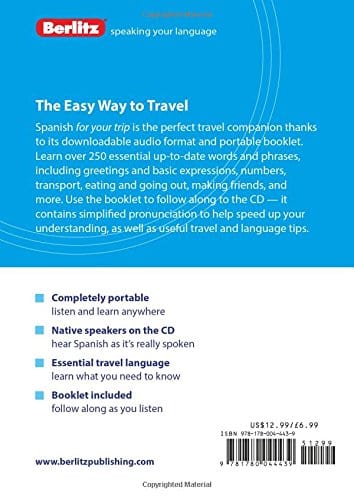 Berlitz TRAVEL GUIDES SPANISH FOR YOUR TRIP CD Z49