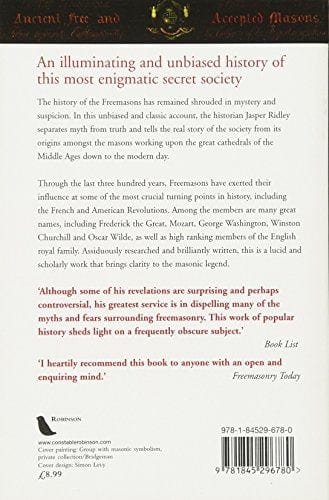 Jasper Ridley A Brief History Of The Freemasons 2008 Paperback